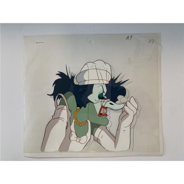 One Hundred and One Dalmatians Cruella de Vil  Original cartoon artwork sericel