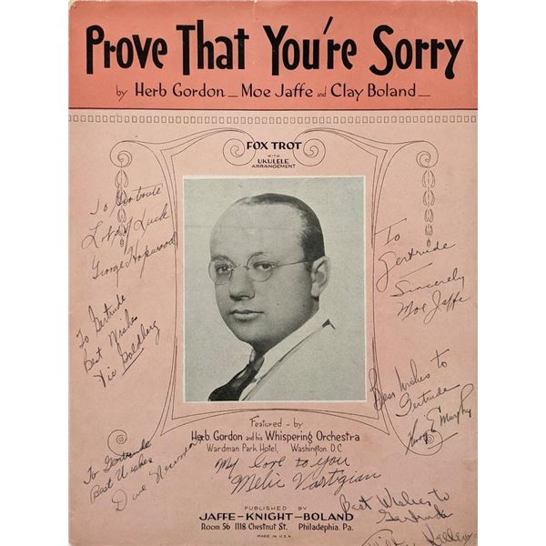Prove That You're Sorry signed sheet music
