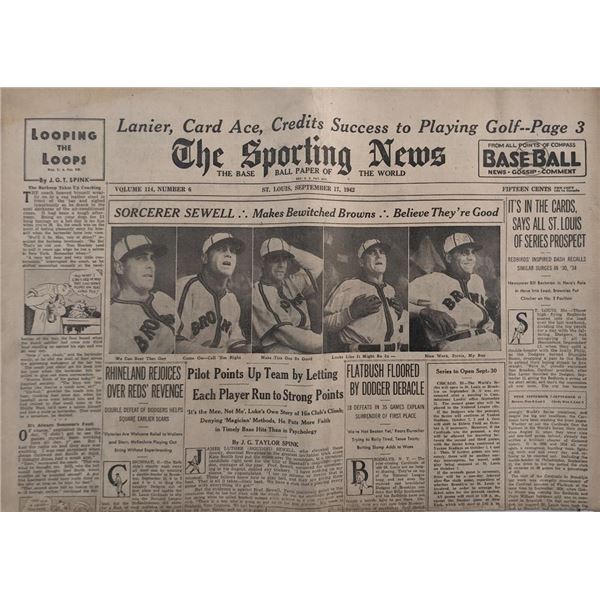 The Sporting News Vol 114 #6 - Sep. 17 1942