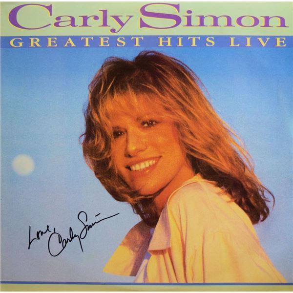 Carly Simon signed Greatest Hits Live album