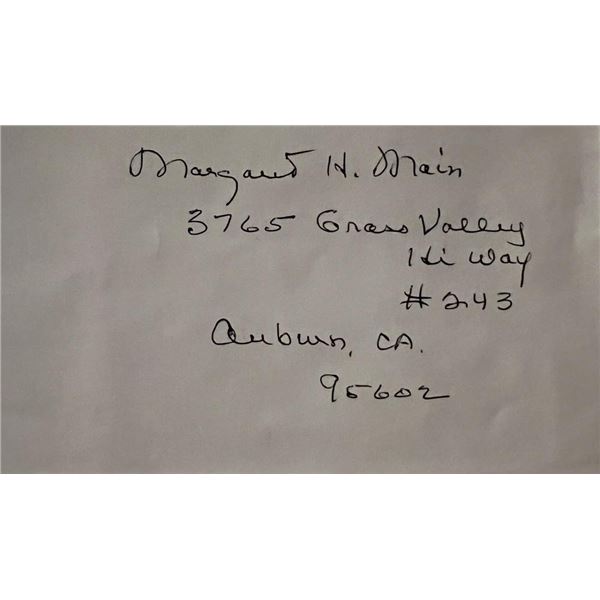 Margaret Huntley Main original signature