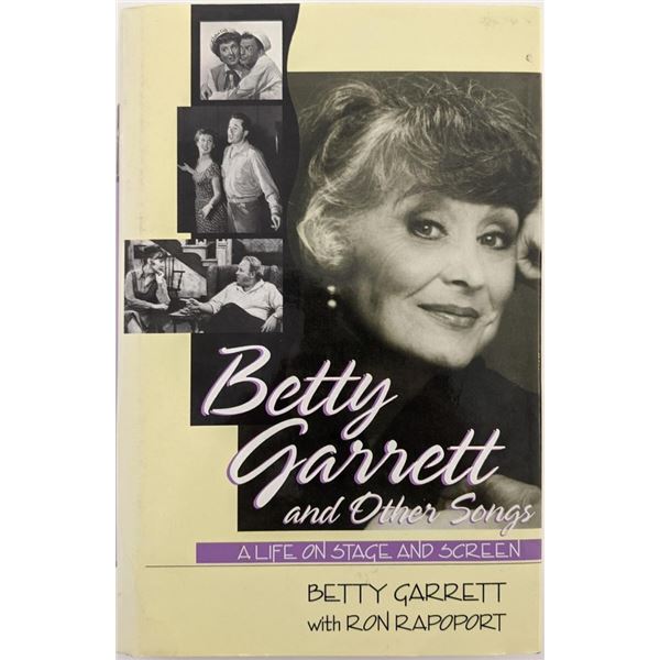 Betty Garrett And Other Songs Signed Hardcover Book