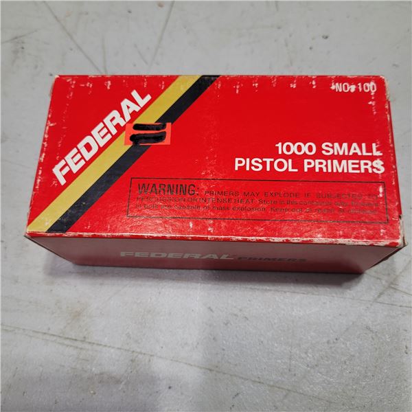 1000 Federal #100  Small Pistol Primers