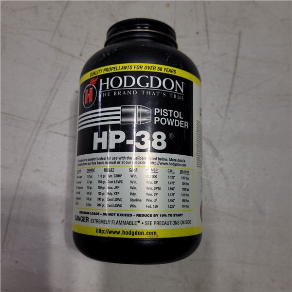 Hodgdon HP-38 Pistol Powder 1 Pound