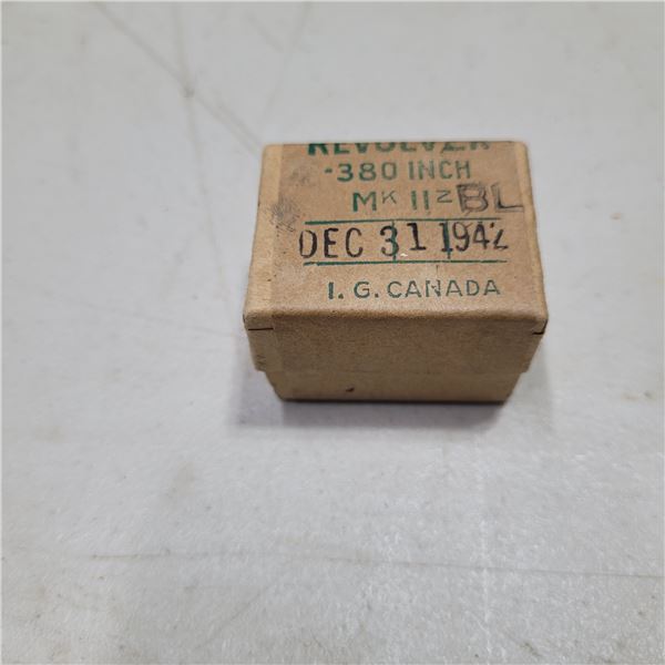 WWII .380 MKII Military Cartridges in Sealed Box   Collectible