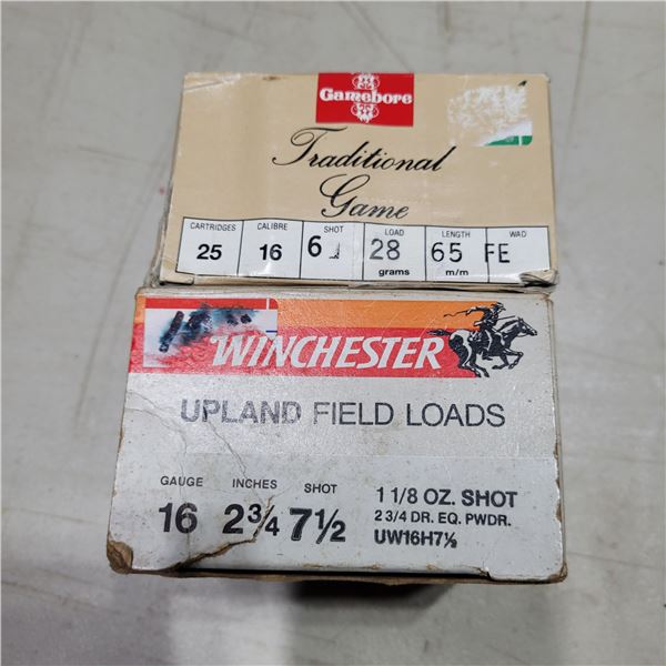 16ga 2 3/4" Winchester & Gamebore Lead Shotshells