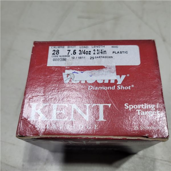28ga 2 3/4" Kent Lead Shotshells