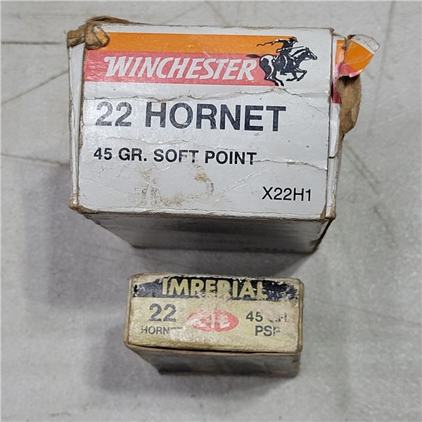 22 Hornet Winchester & Imperial Ammo  46 Cartridges