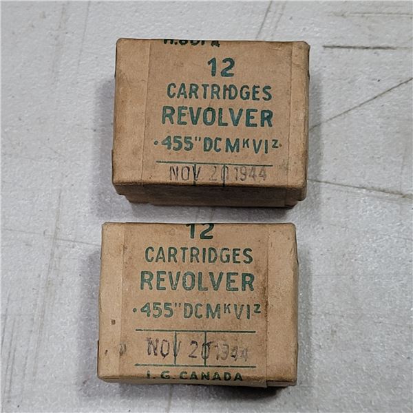 455 DC Mk VIz WW2 Ammo In Sealed Boxes