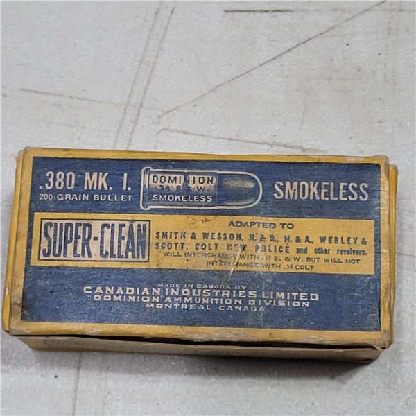 380 Mk I CIL Dominion Ammo in Unopened Collector Box