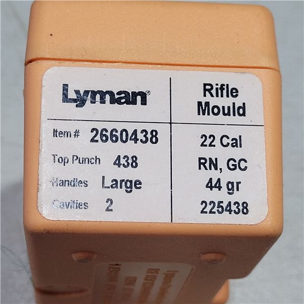 .22 Rn 44gr Lyman Bullet Mold Double Cavity