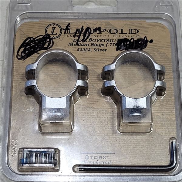 Leupold Silver Dual Dovetail medium (.770) Rings