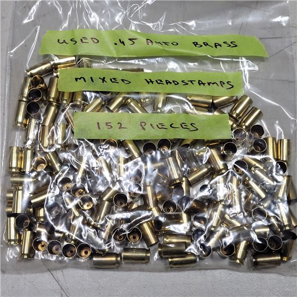 45 Auto Used Brass Various Headstamps
