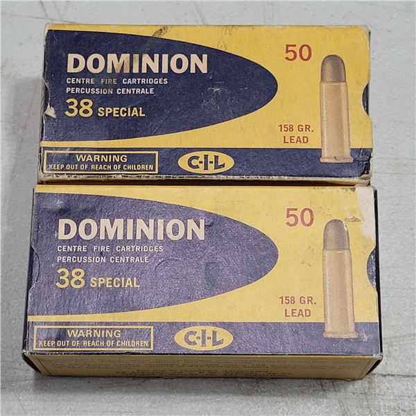38 Special 158gr Dominion Factory Cartridges