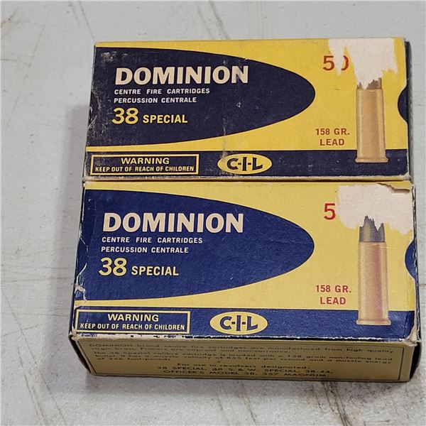 38 Special 158gr Dominion Factory Cartridges