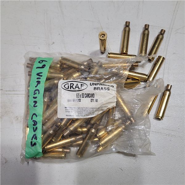 6.5x552 Carcano New Unprimed Brass