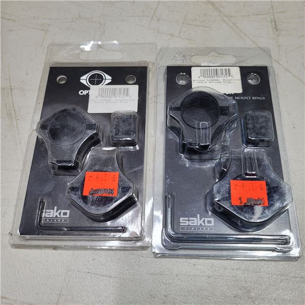 2 Sets of Sako Optilock Medium Rings