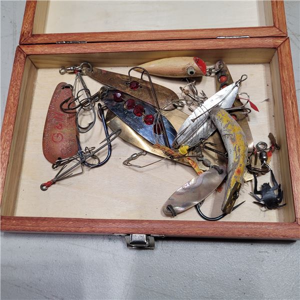 Case of Vintage Fishing Lures