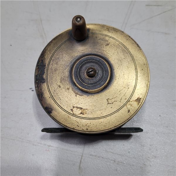 Vintage Brass Fishing Reel