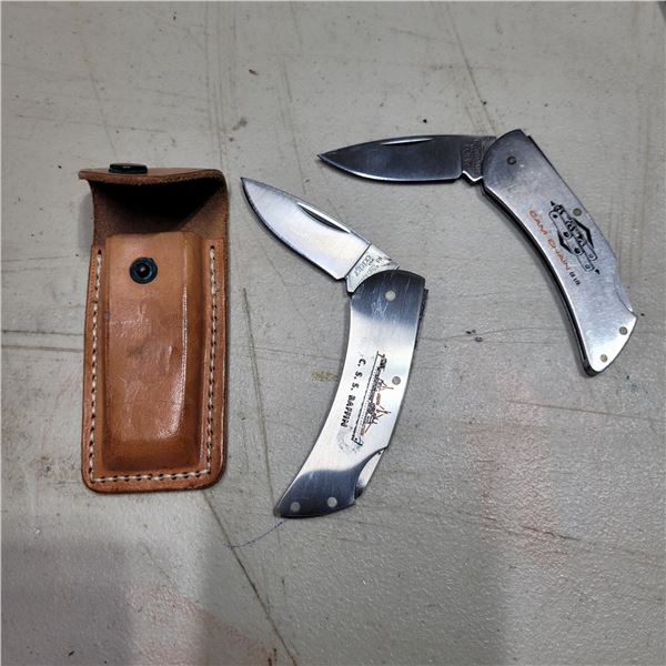 2 Zippo Advertising Knives