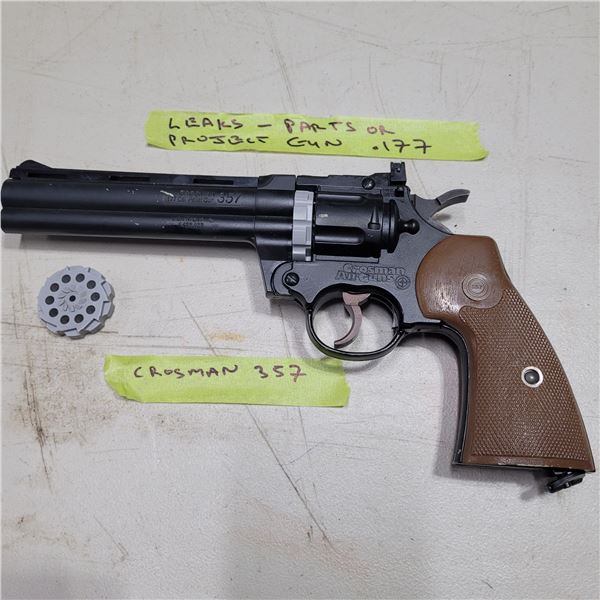 2 Crossman Revolver Pellet Guns Parts or Repair