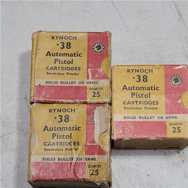 .38 Automatic Factory Kynoch Collector Ammo