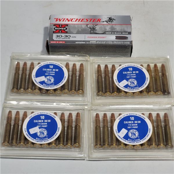 .30-30 Win Factory Ammo 60 Cartridges