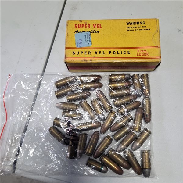 9mm Luger Factory Super Val Ammo & 36 Misc Rounds of 9mm Ammo