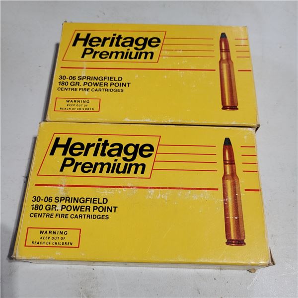 30-06 180gr Factory Heritage Premium Ammo 37 cartridges