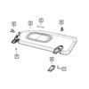 Image 3 : 2022-2024 Jeep Compass Visor, Right - Mopar (7AU48DX9AA)