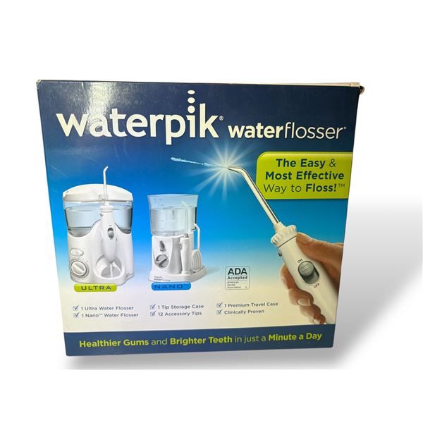 Waterpik waterflosser with ultra & nano flosser