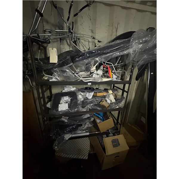 Rack full of assorted Mopart auto-parts (rack not included)