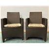 Image 1 : Pair of JANUS et Cie Woven Patio Lounge Chairs 22"W, 34.5"H, 19" D (Moderate Wear & Tear)