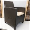 Image 2 : Qty 1 JANUS et Cie Woven Patio Lounge Chair 22"W, 34.5"H, 19" D (Moderate Wear & Tear)