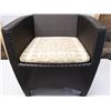 Image 4 : Qty 1 JANUS et Cie Woven Patio Lounge Chair 22"W, 34.5"H, 19" D (Moderate Wear & Tear)