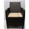 Image 1 : Qty 1 JANUS et Cie Woven Patio Lounge Chair, Approx. 22"W, 34.5"H, 19" D (some wear & tear)