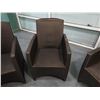 Image 9 : Qty 4 JANUS et Cie Woven Patio Lounge Chairs, 22"W, 34.5"H, 19" D (More Wear & Tear)