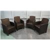 Image 1 : Qty 4 JANUS et Cie Woven Patio Lounge Chairs, 22"W, 34.5"H, 19" D (More Wear & Tear)