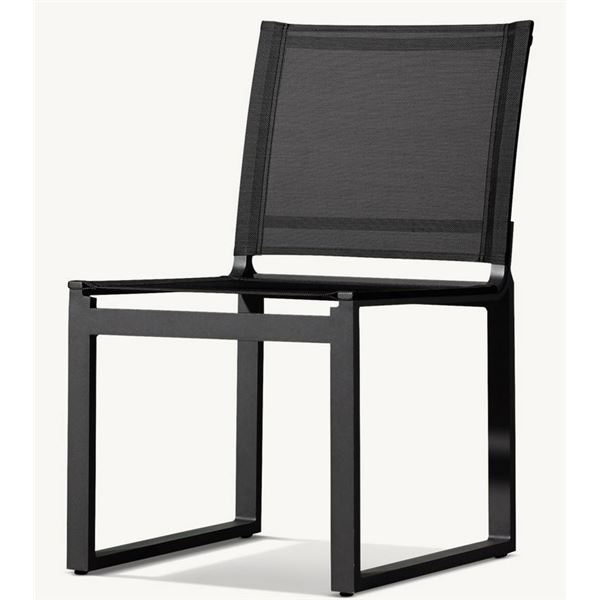 NEW RH Restoration Hardware Aegean Aluminum & Mesh Dining Chair 20"x20"x 34" w/ Seat Cushion