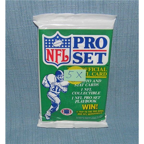 1990 NFL Pro Set factory sealed rack pack of football cards