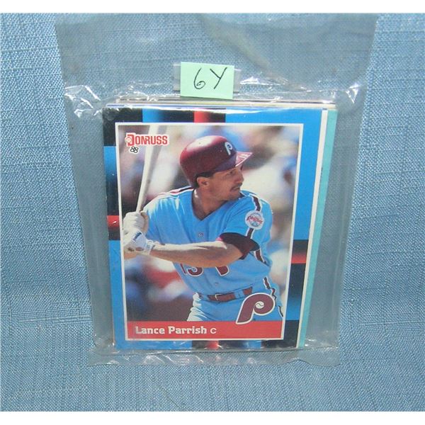 Factory sealed card pack featuring Lance Parrish