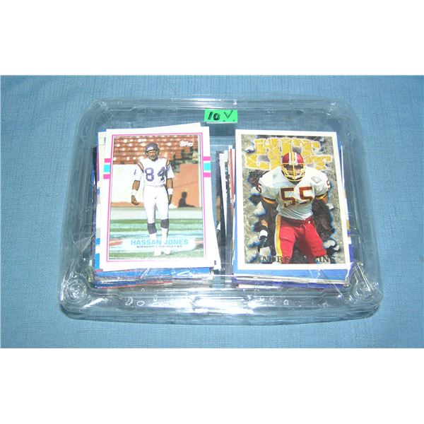 Large collection of pro football cards may include stars and rookies