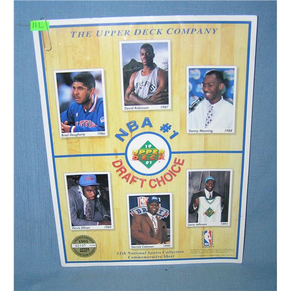 Upper Deck basketball rookie all star sheet