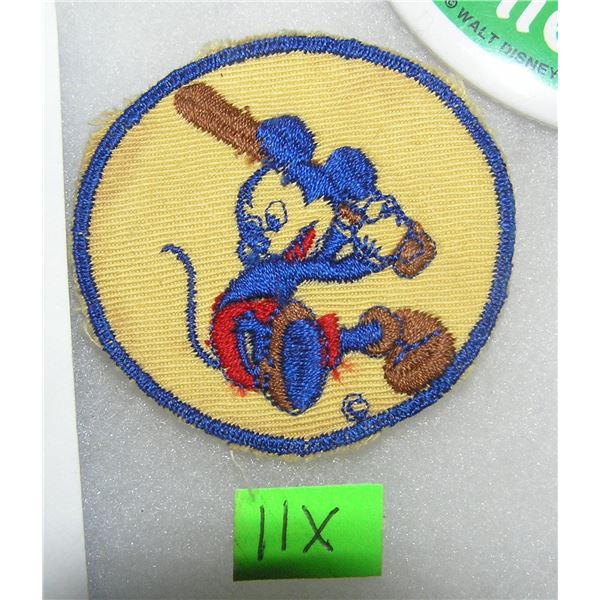 Early Mickey Mouse hand embroided Disney patch