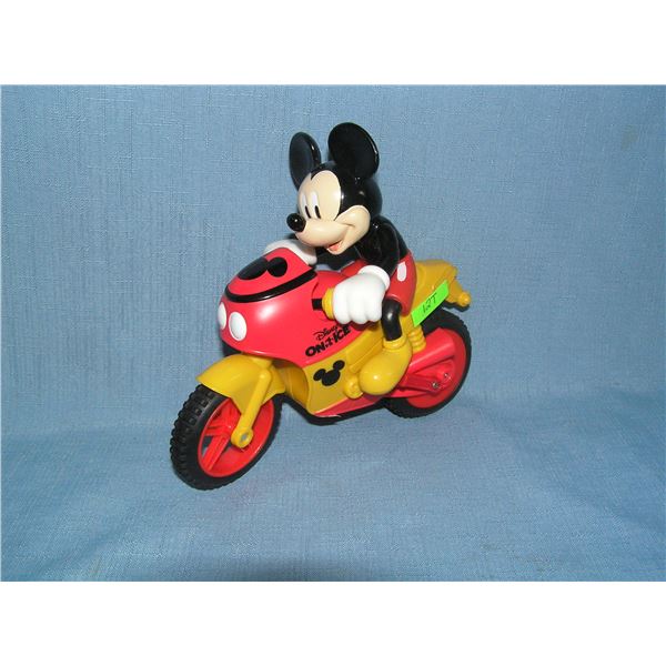 Mickey Mouse on motorcycle