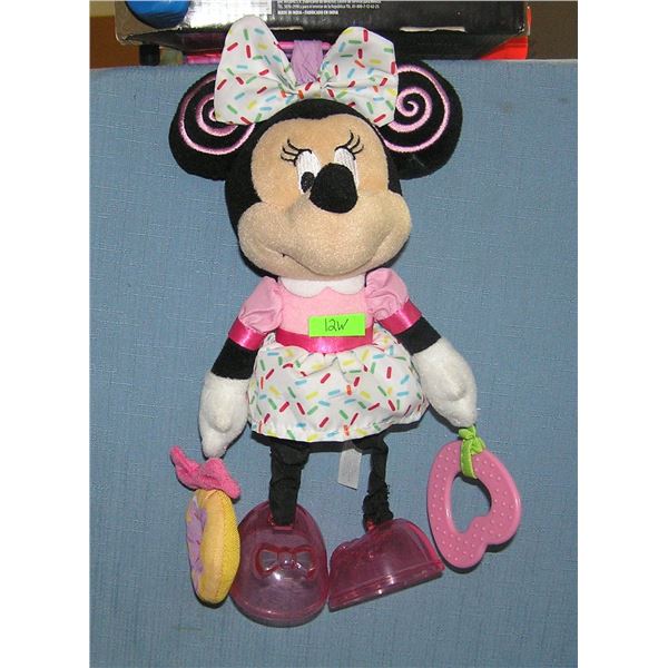 Minnie Mouse 13 inch plush and plastic baby toy