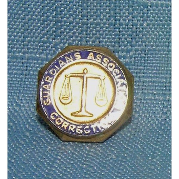 Correction officer's Guardian Association pin