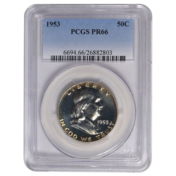 1953 Franklin Half Dollar PCGS PR66