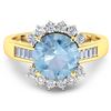 Image 2 : 14KT Yellow Gold 2.75ct Aquamarine and Diamond Ring