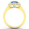 Image 4 : 14KT Yellow Gold 2.75ct Aquamarine and Diamond Ring
